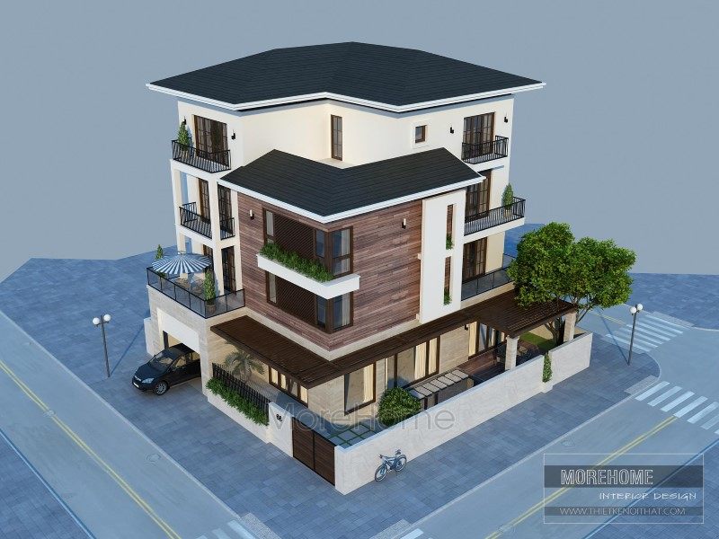 Thiết kế kiến trúc biệt thự Nam Định hiện đại